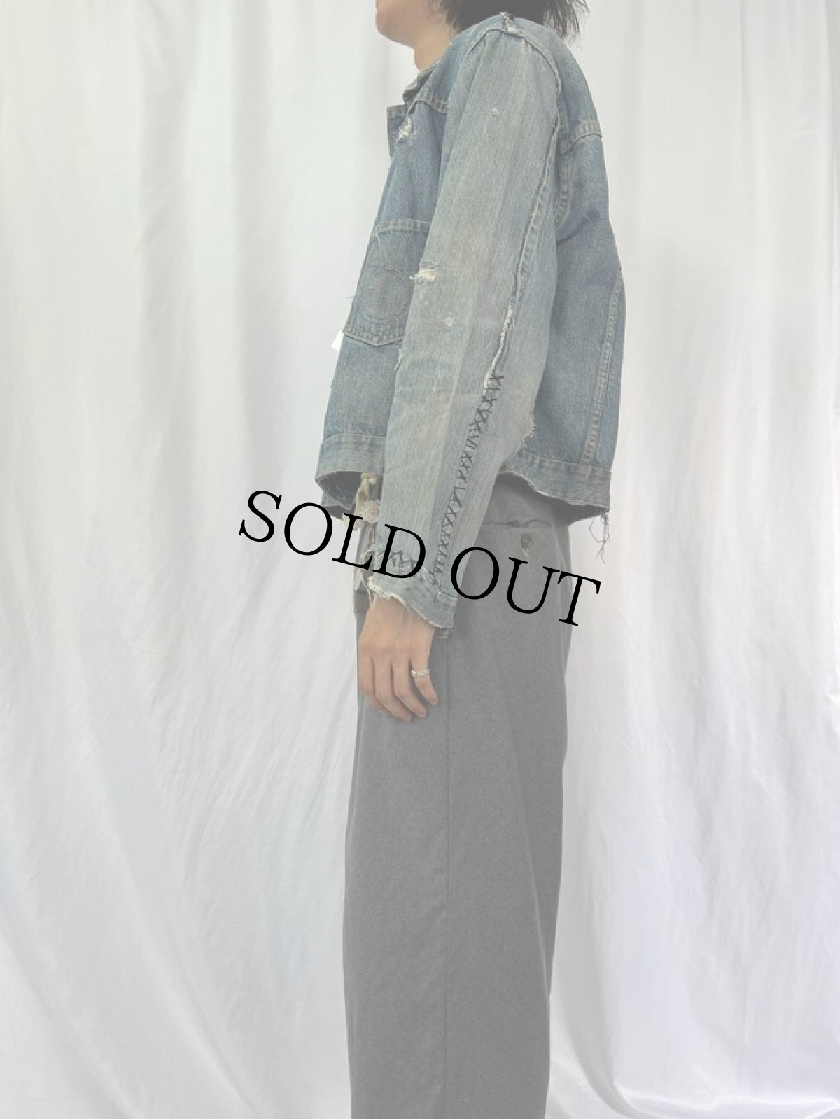 画像3: 60〜70's リメイクデニムジャケット (3)