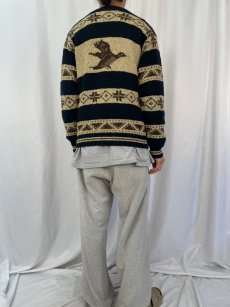 画像4: 90's POLO SPORT Ralph Lauren 鳥柄 ウール×シルク ニットセーター M (4)