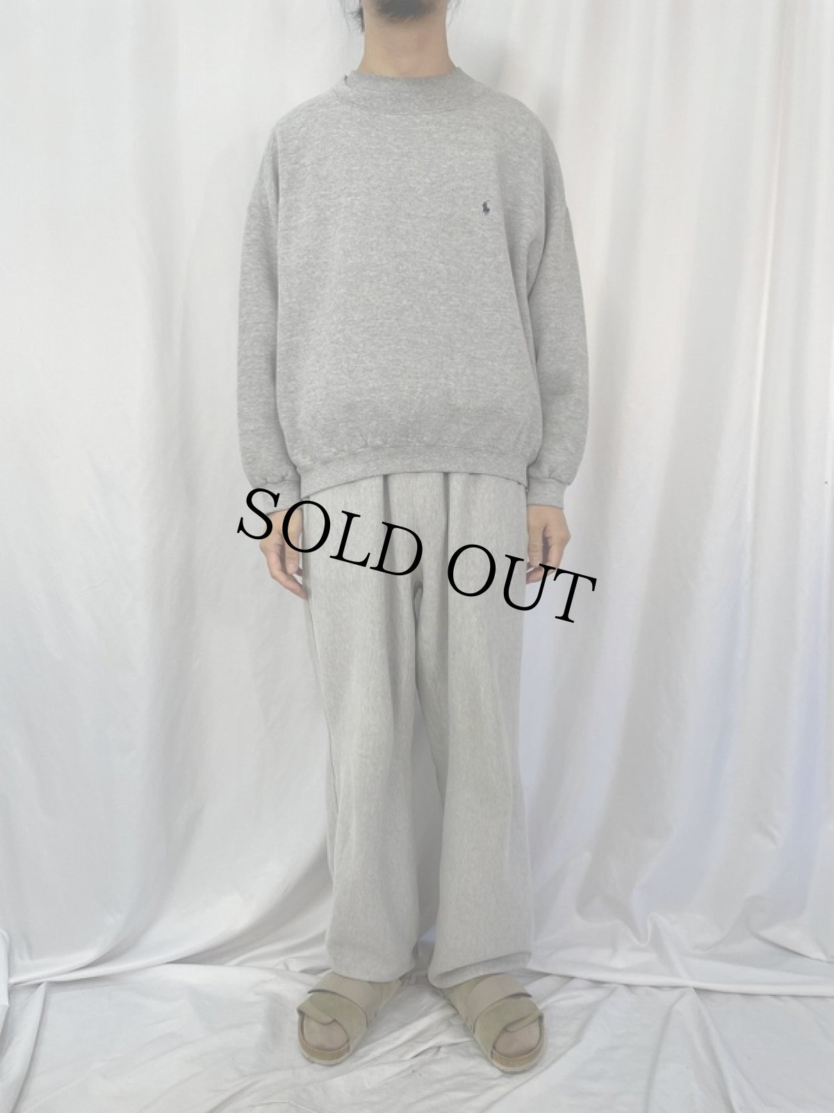 画像2: 90's POLO Ralph Lauren USA製 ロゴ刺繍スウェット L (2)