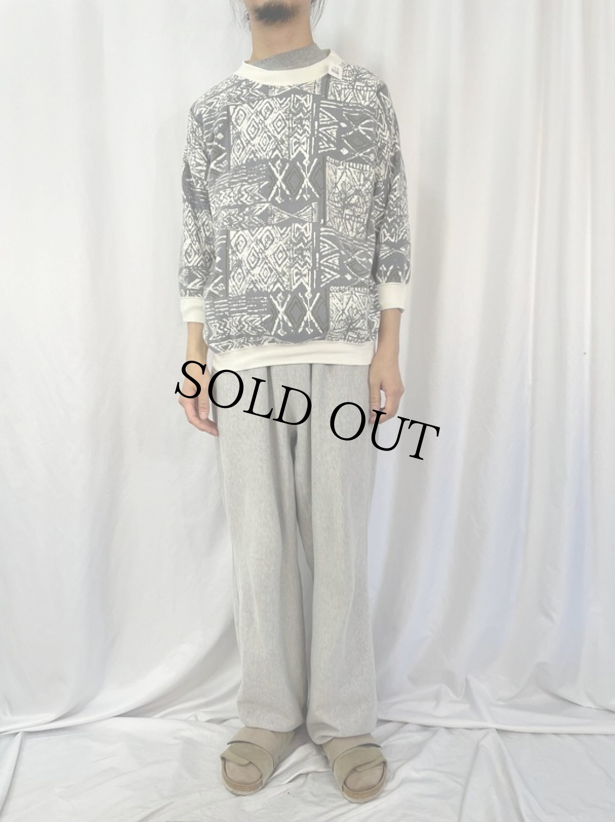 画像2: 総柄デザインスウェット (2)