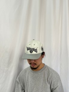 画像2: 80〜90's RAIDERS USA製 ロゴ刺繍レザーキャップ (2)