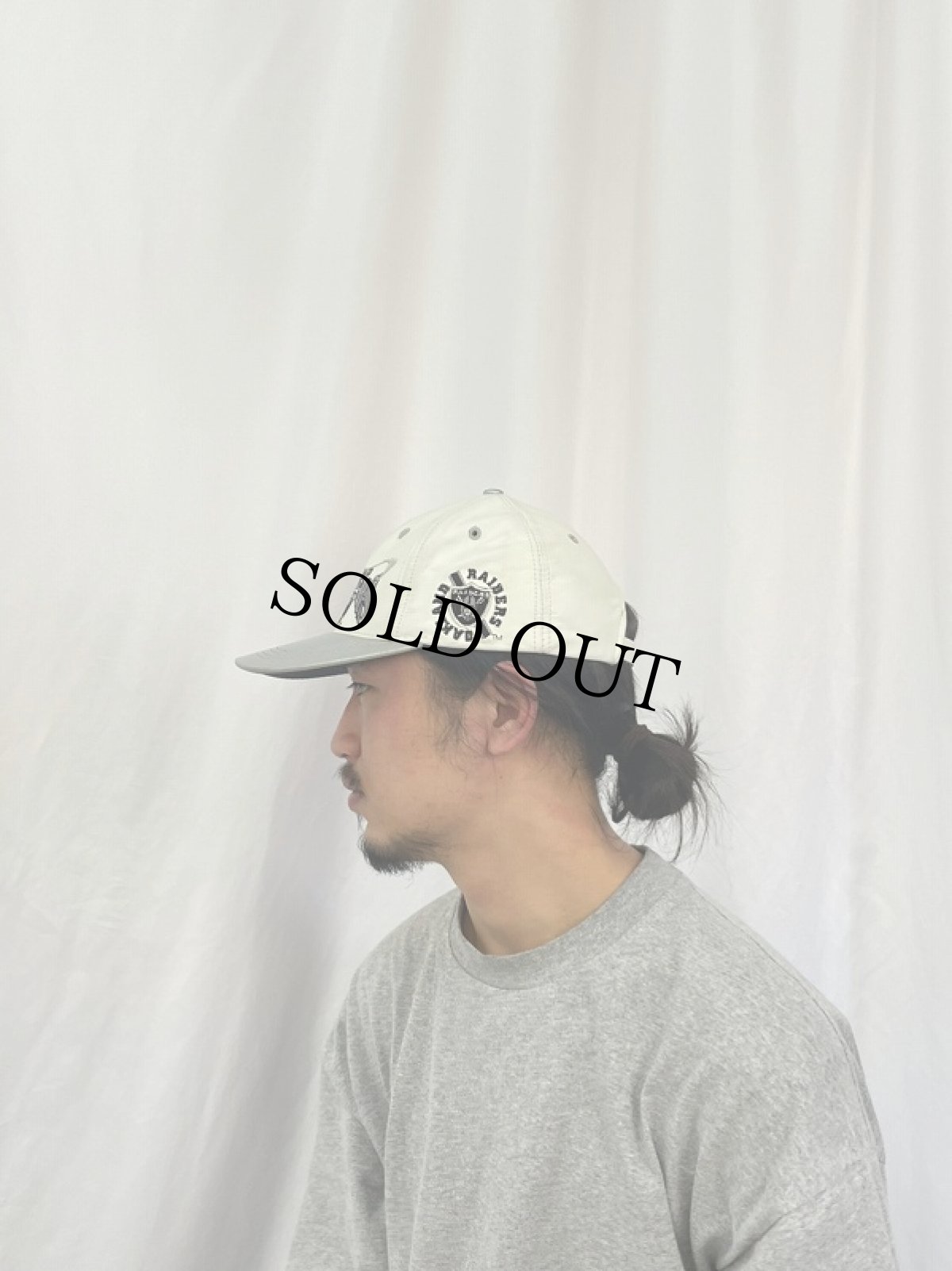 画像3: 80〜90's RAIDERS USA製 ロゴ刺繍レザーキャップ (3)