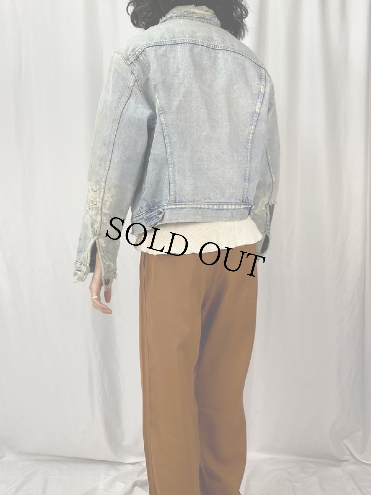 画像4: 80〜90's Levi's 70505-0317 USA製 ブランケットライナー デニムジャケット (4)
