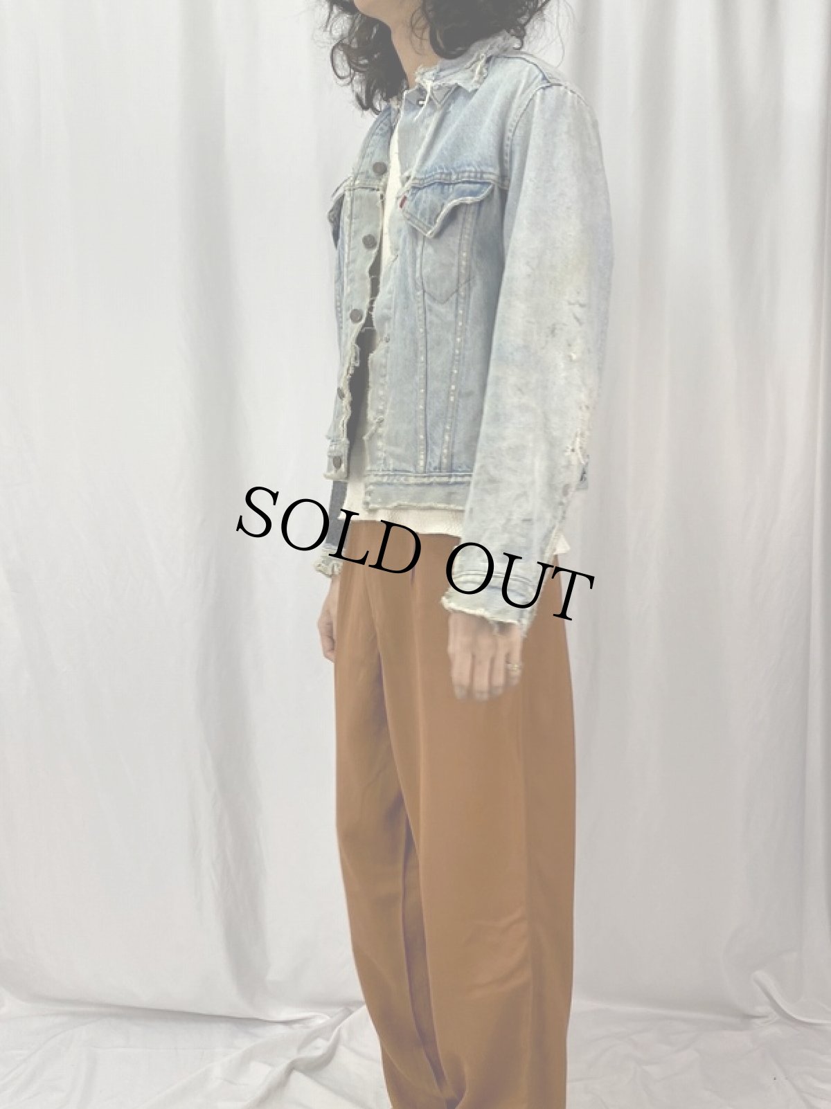 画像3: 80〜90's Levi's 70505-0317 USA製 ブランケットライナー デニムジャケット (3)