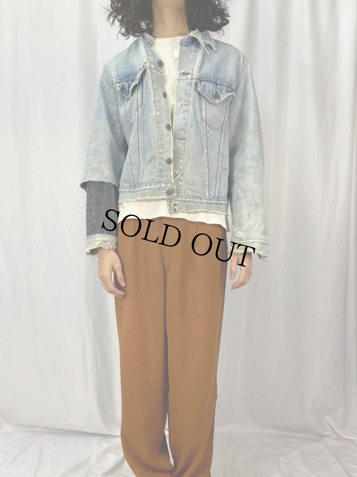 画像2: 80〜90's Levi's 70505-0317 USA製 ブランケットライナー デニムジャケット (2)