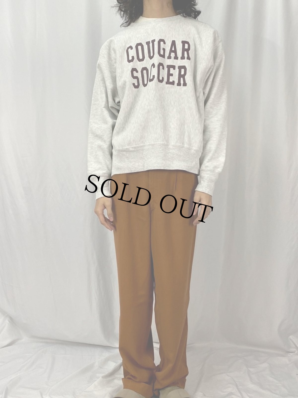 画像2: Champion REVERSE WEAVE "COUGAR SOCCER" スウェット L (2)