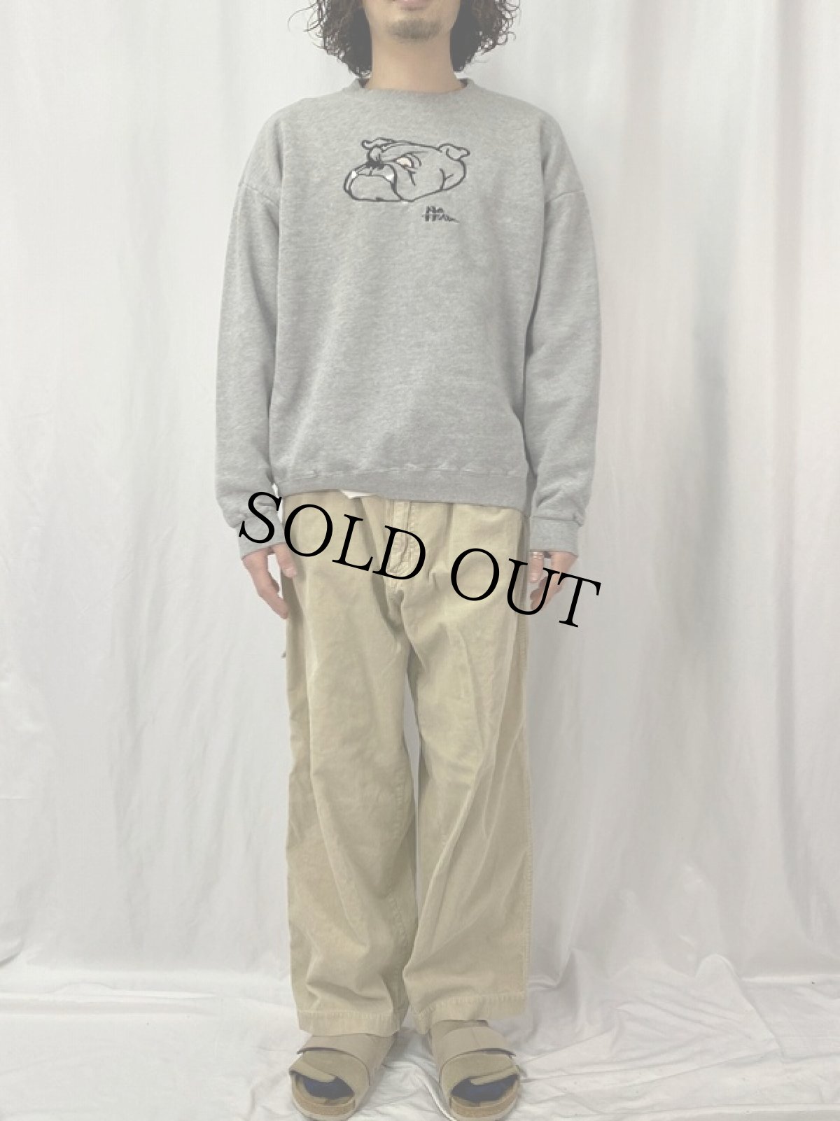 画像2: NO FEAR ブルドッグ刺繍スウェット XL (2)