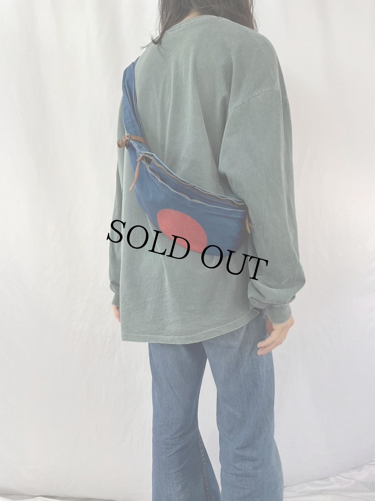 画像2: KAPITAL 日の丸/零戦 デニムスナフキンバッグ (2)