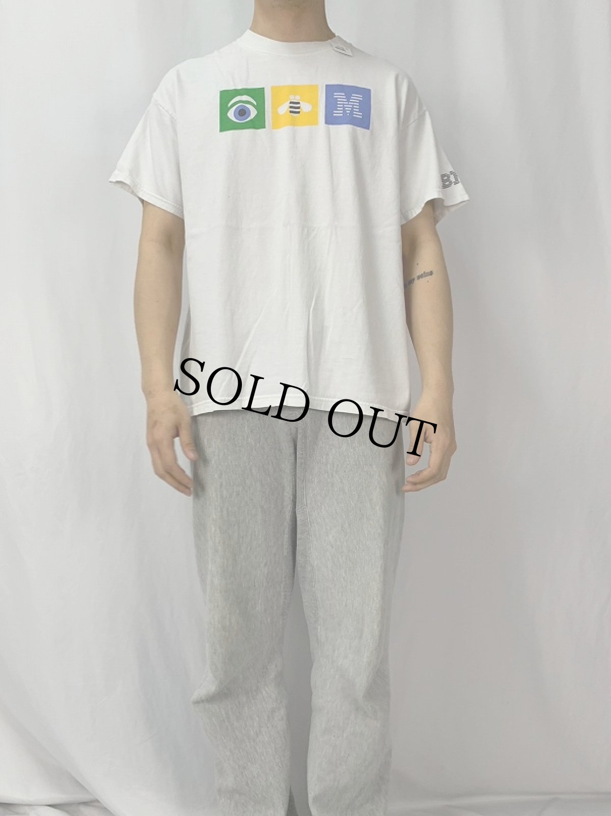 画像2: IBM IT企業プリントTシャツ L (2)