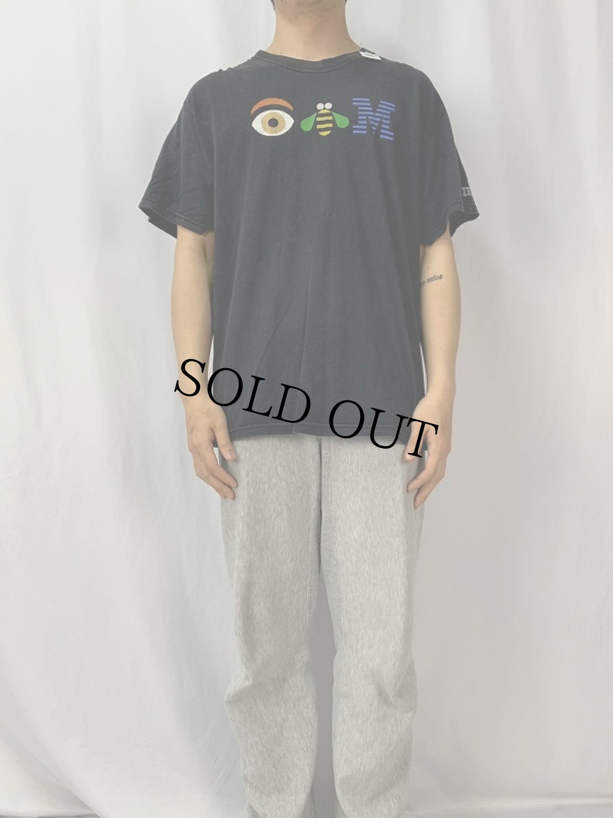 画像2: IBM IT企業ロゴプリントTシャツ L (2)