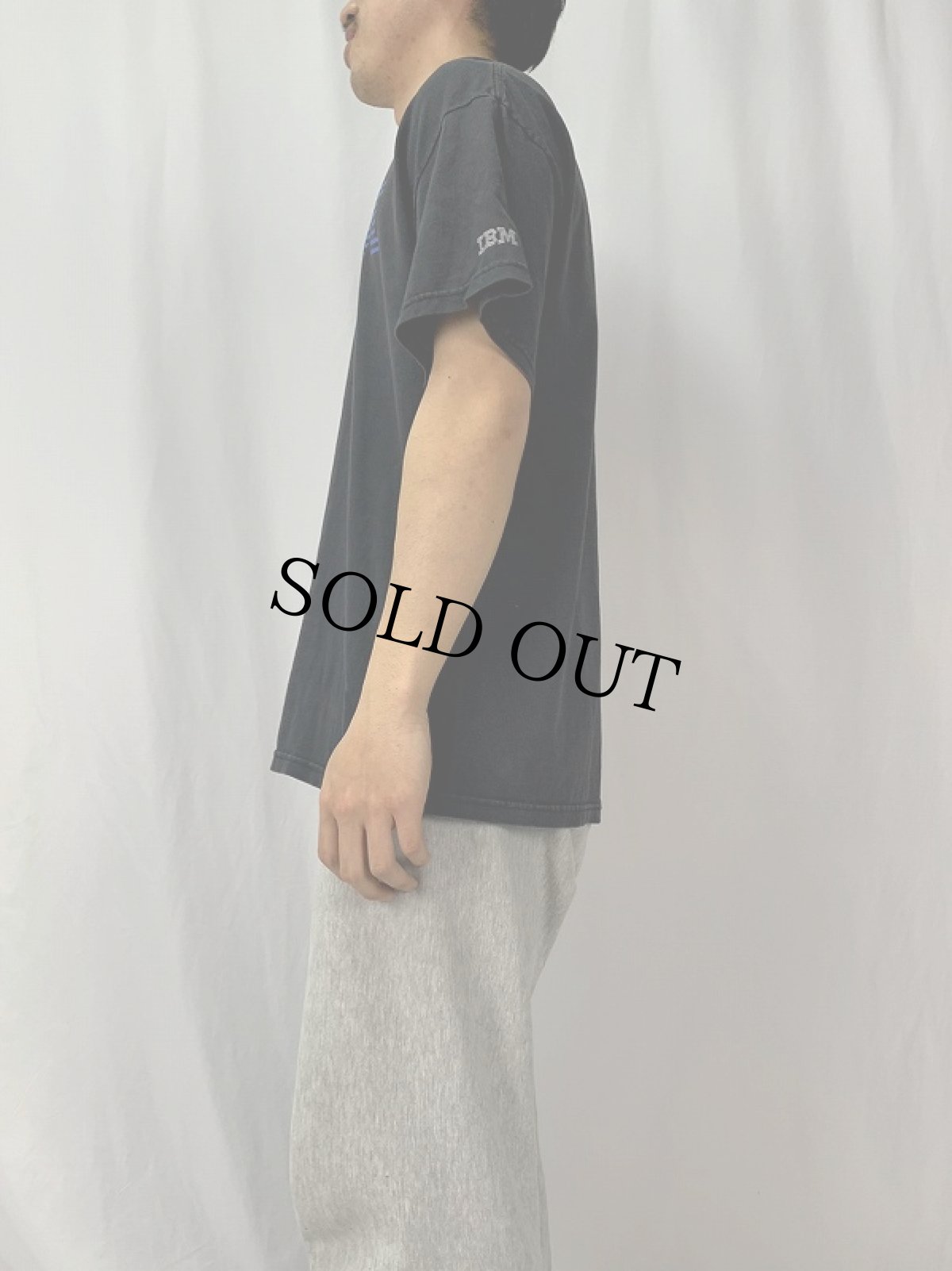 画像3: IBM IT企業ロゴプリントTシャツ L (3)