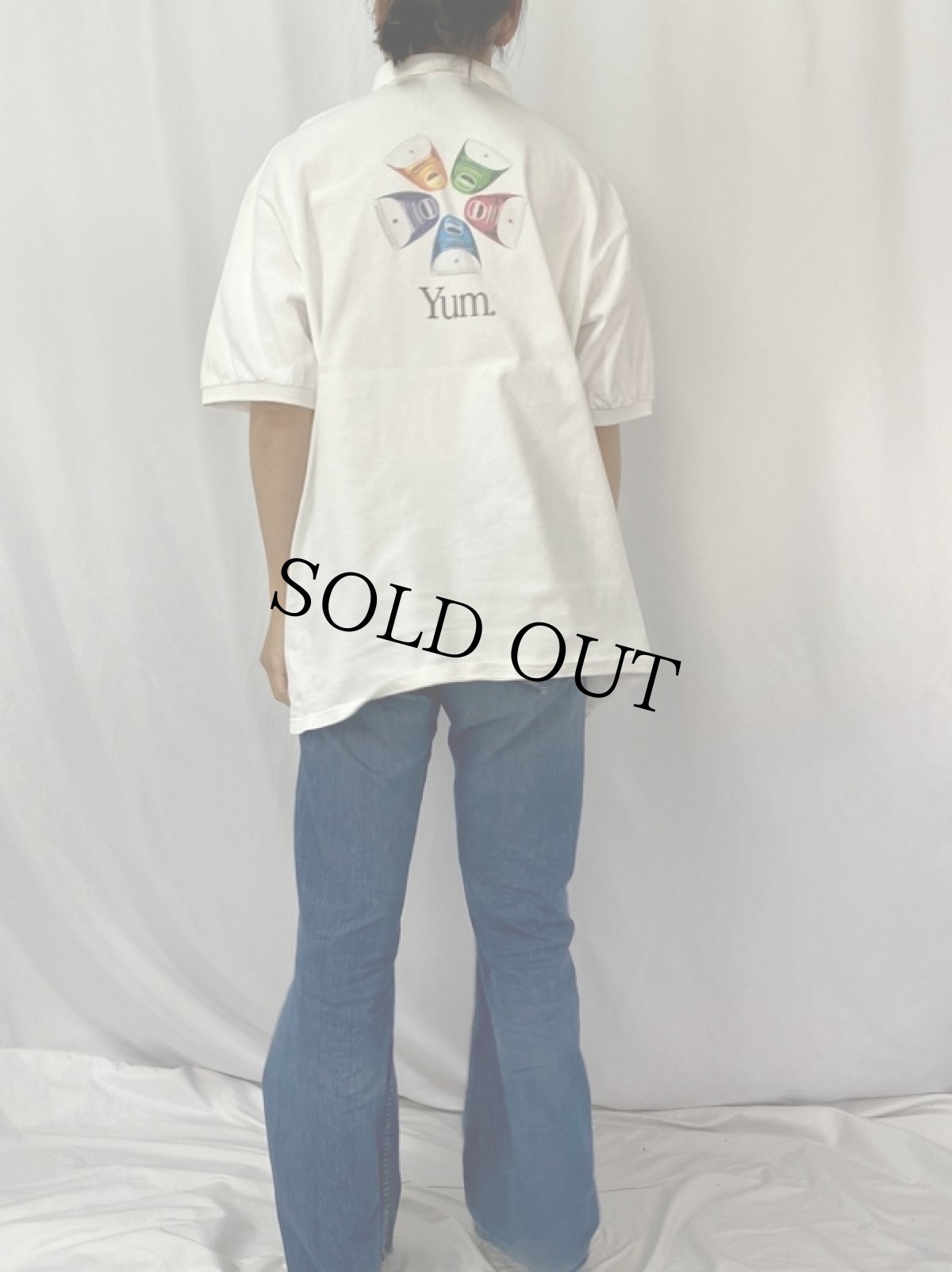 画像5: Apple "Yum." プリントポロシャツ XL (5)