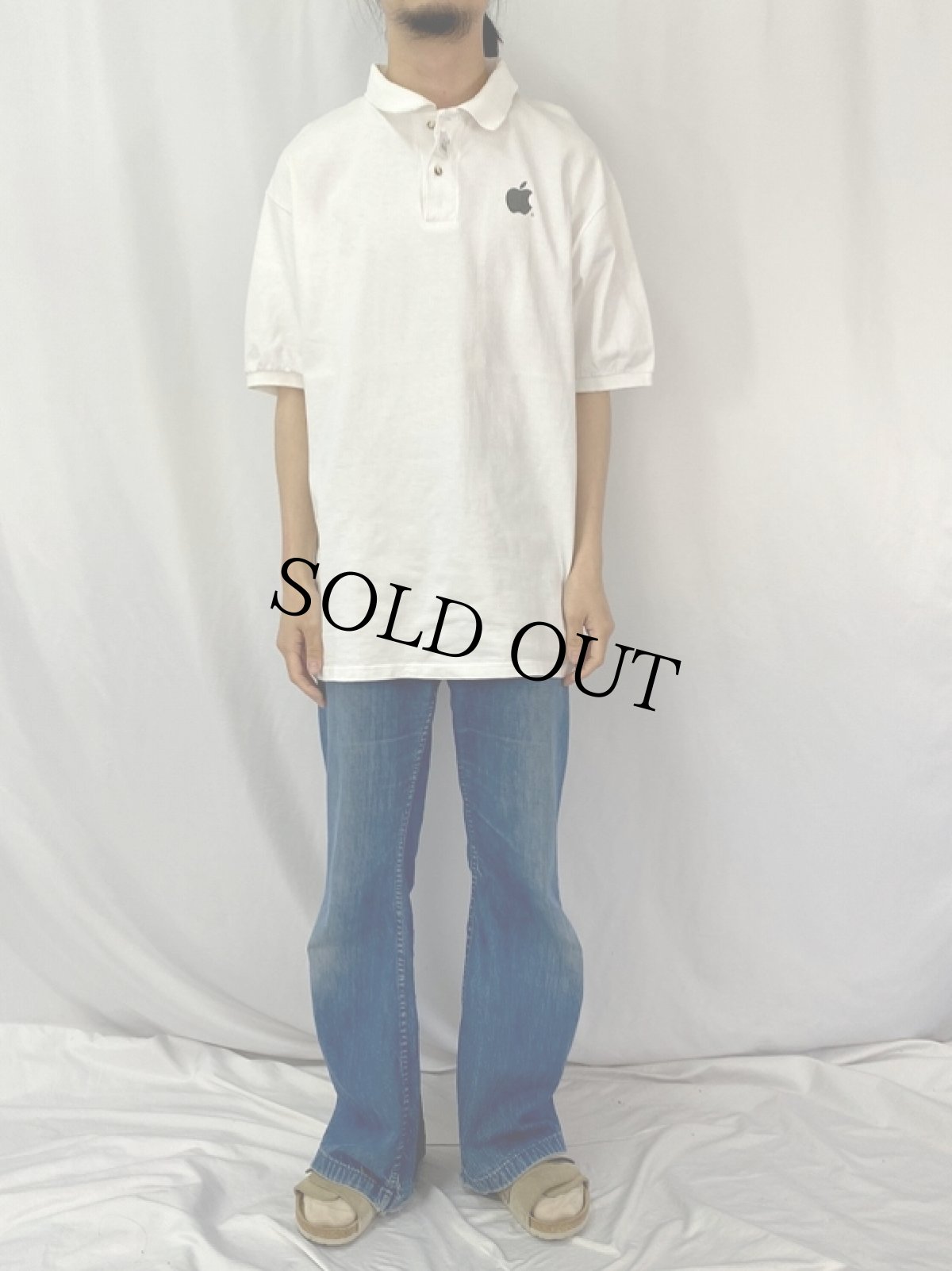 画像3: Apple "Yum." プリントポロシャツ XL (3)