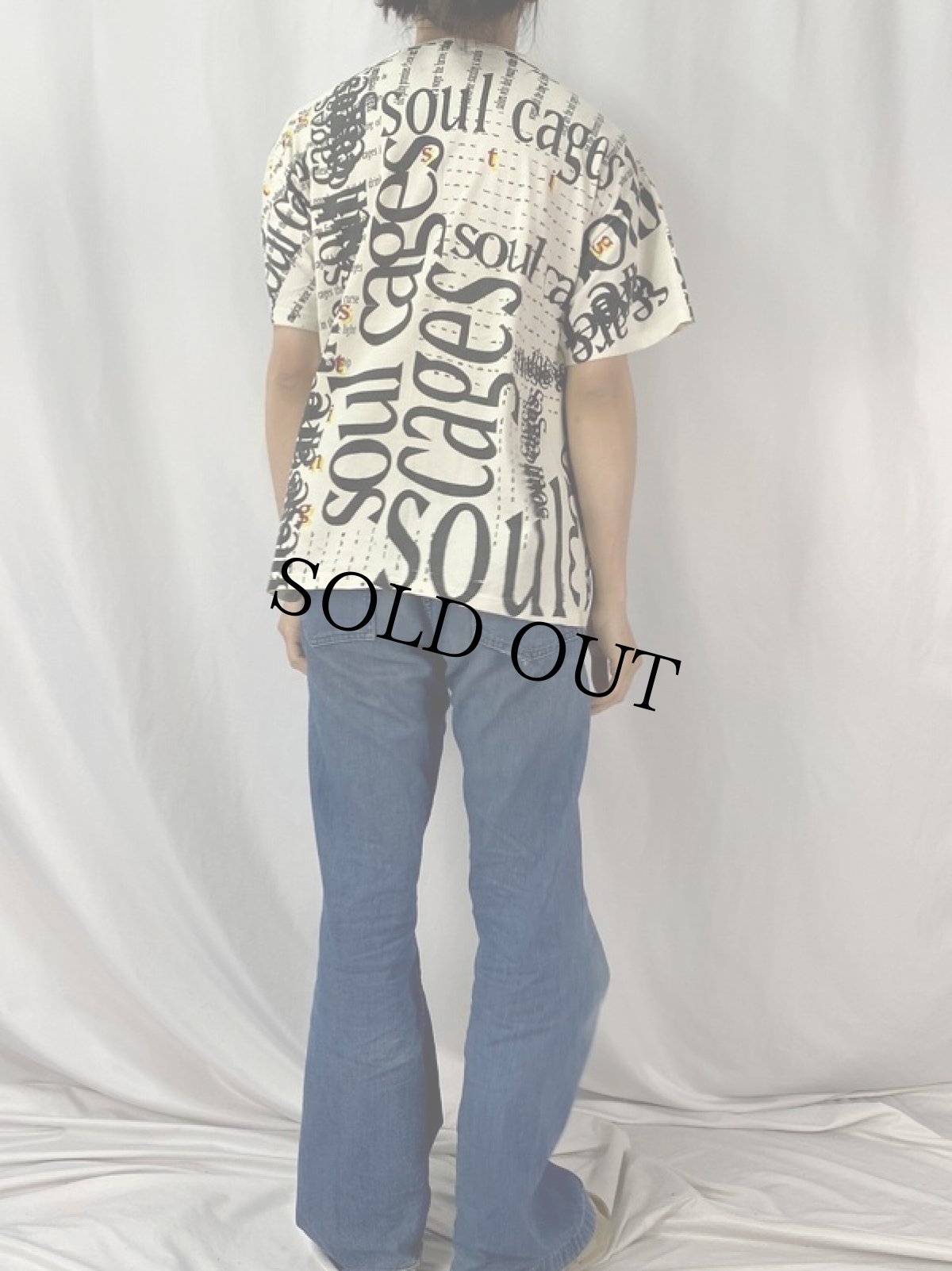 画像4: 90's STING "The Soul Cages" マルチプリント ミュージシャンTシャツ XL (4)