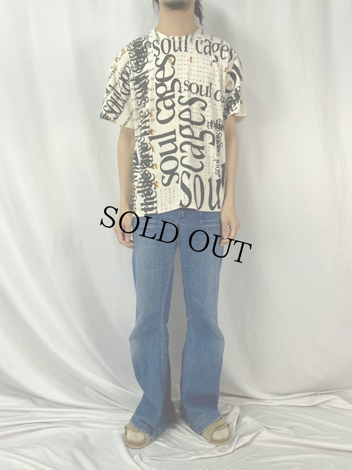 画像2: 90's STING "The Soul Cages" マルチプリント ミュージシャンTシャツ XL (2)