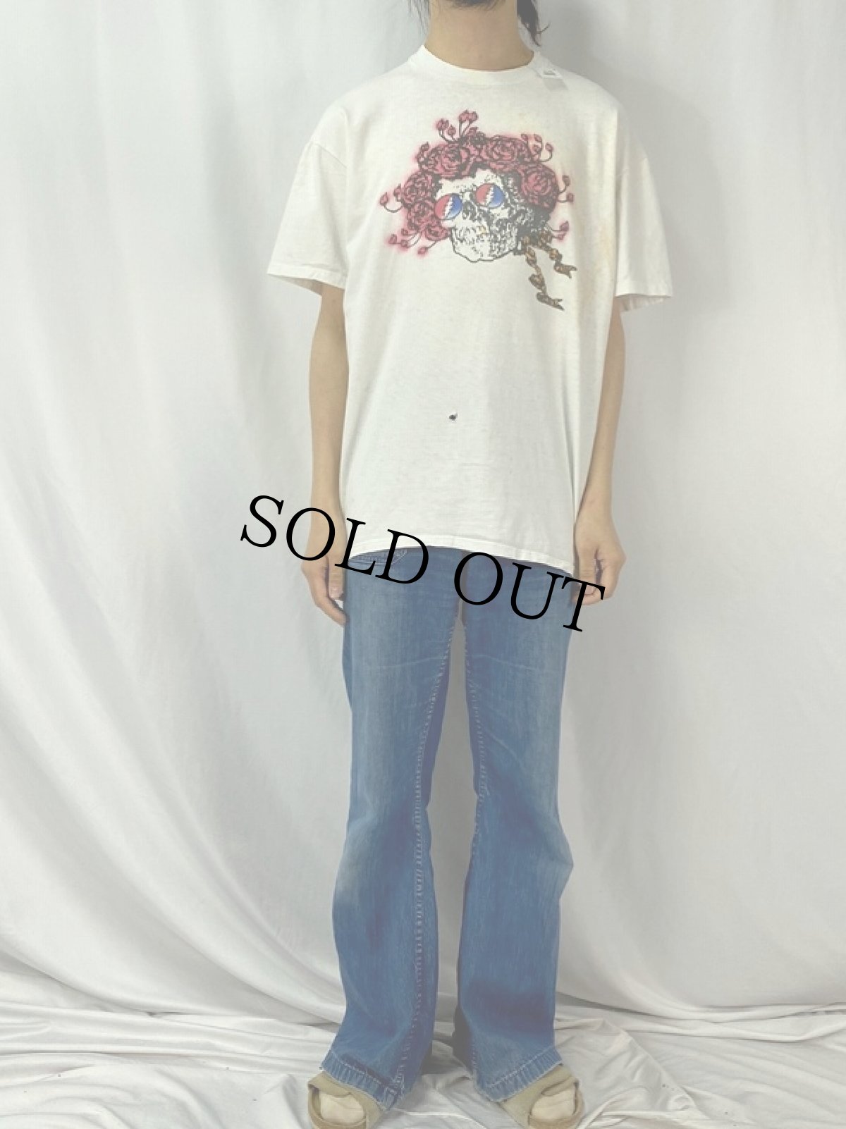 画像2: 90's GRATEFUL DEAD USA製 "SKULL&ROSE" ロックバンドTシャツ XL (2)