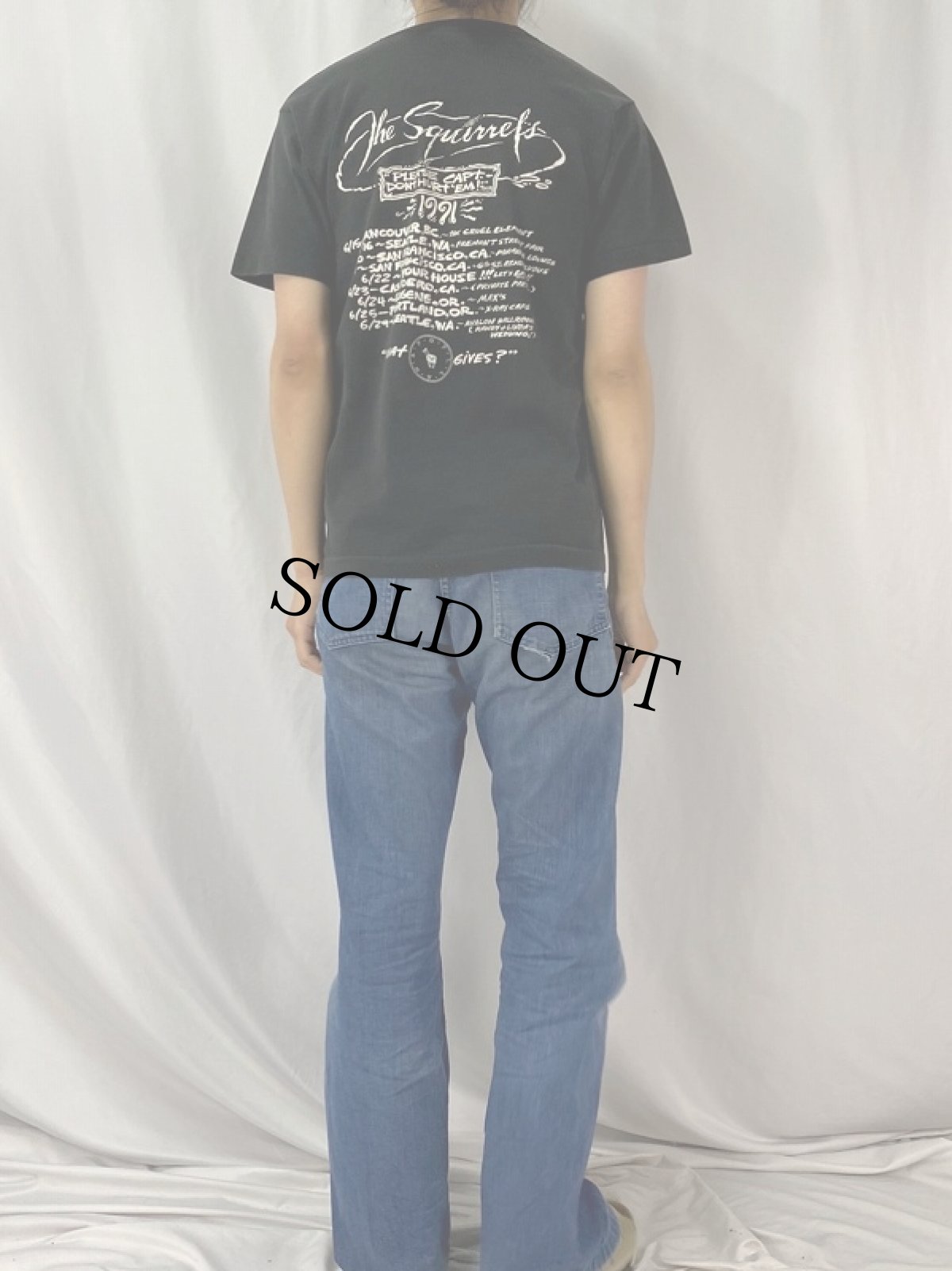 画像4: 90's The Squirrels USA製 パンクバンドツアーTシャツ L (4)