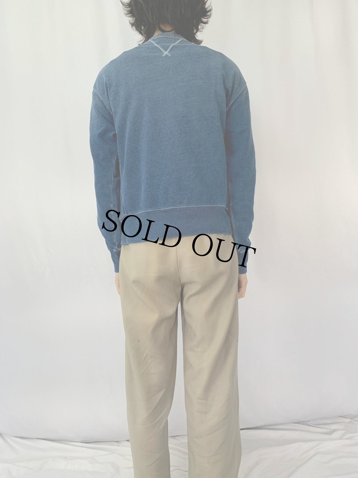 画像4: Ralph Lauren RRL 前V インディゴスウェット (4)