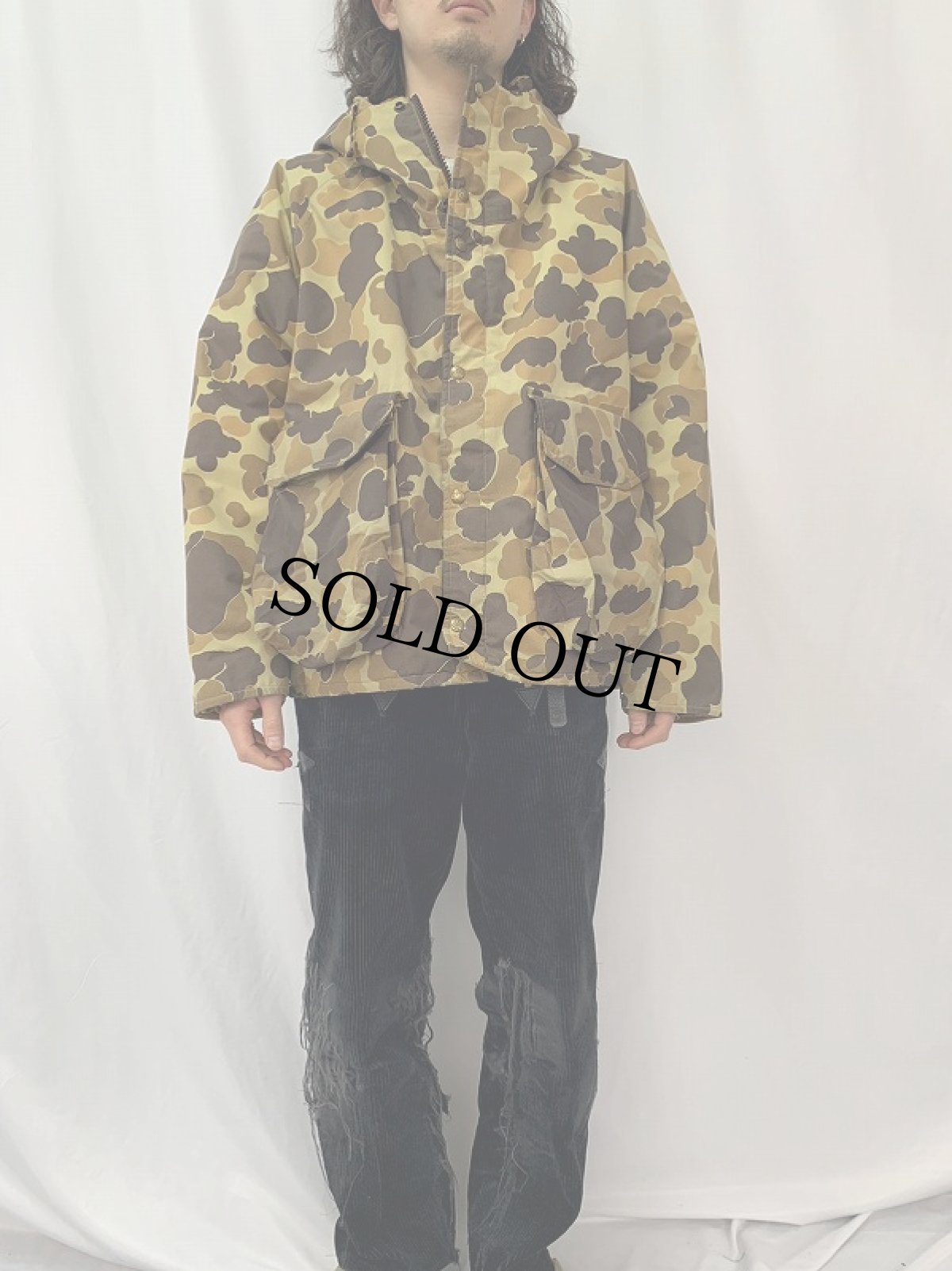 画像2: 80's Cabela's USA製 ダックハンターカモ GORE-TEX 中綿入りマウンテンパーカー XL (2)