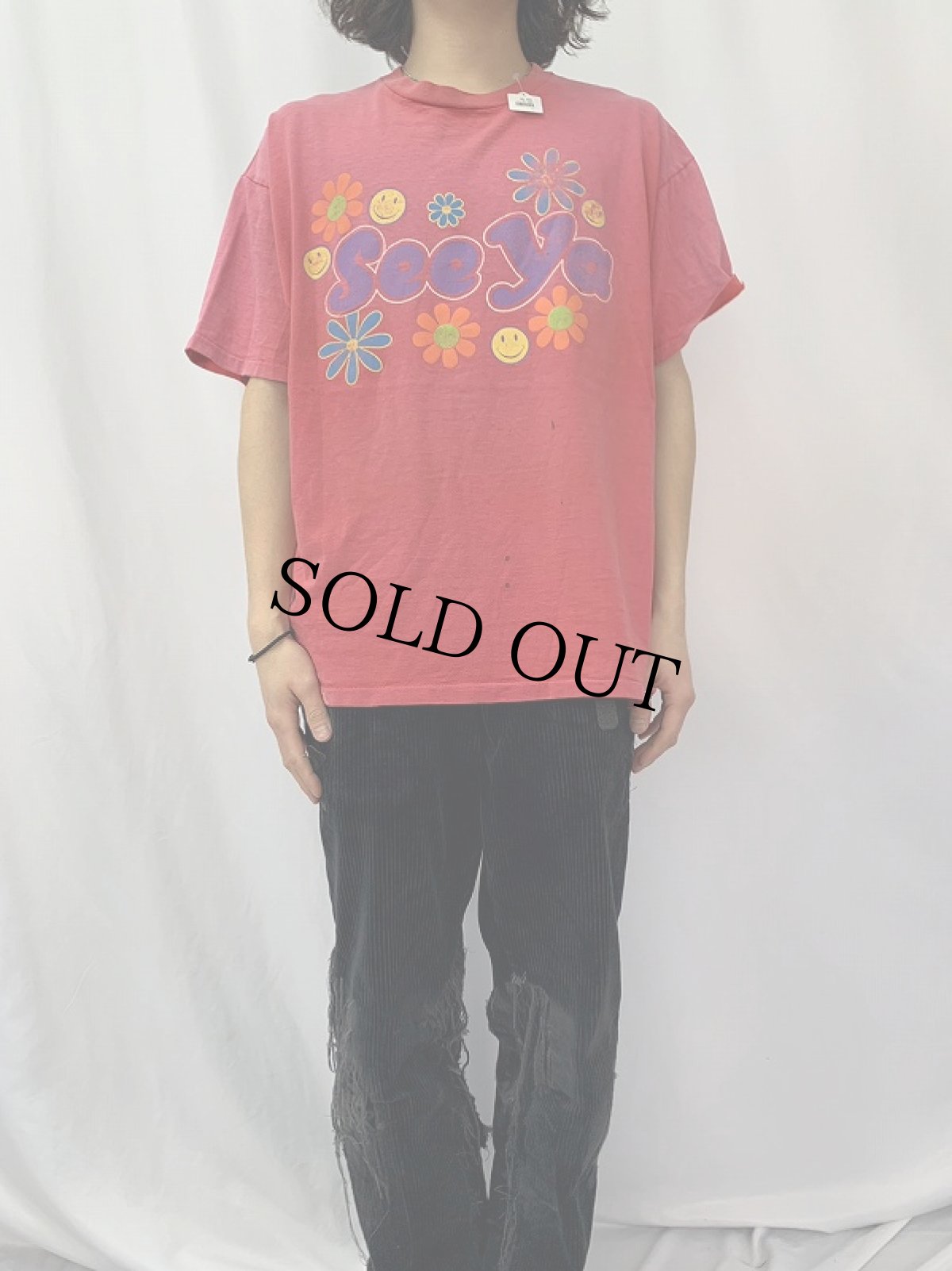 画像2: 90's "See ya" スマイルプリントＴシャツ (2)