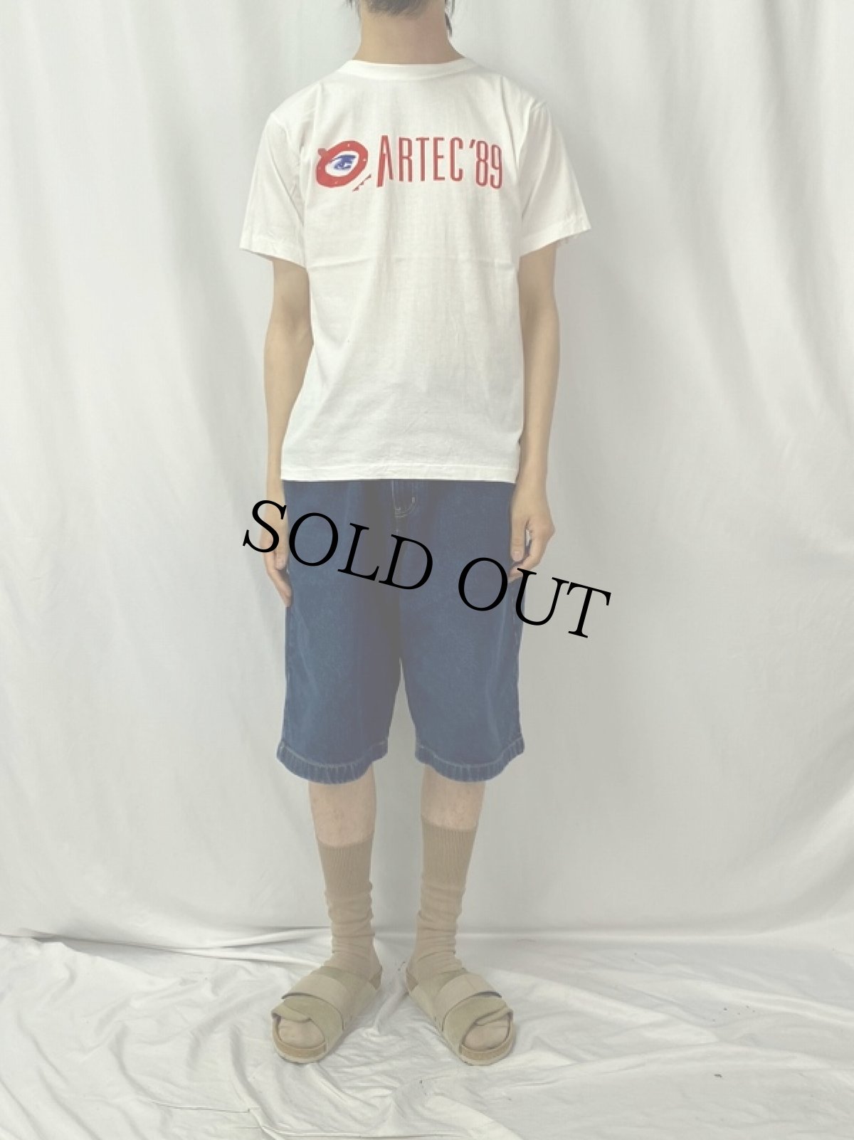 画像2: 80's ARTEC'89 世界デザイン博覧会アートプリントTシャツ L (2)