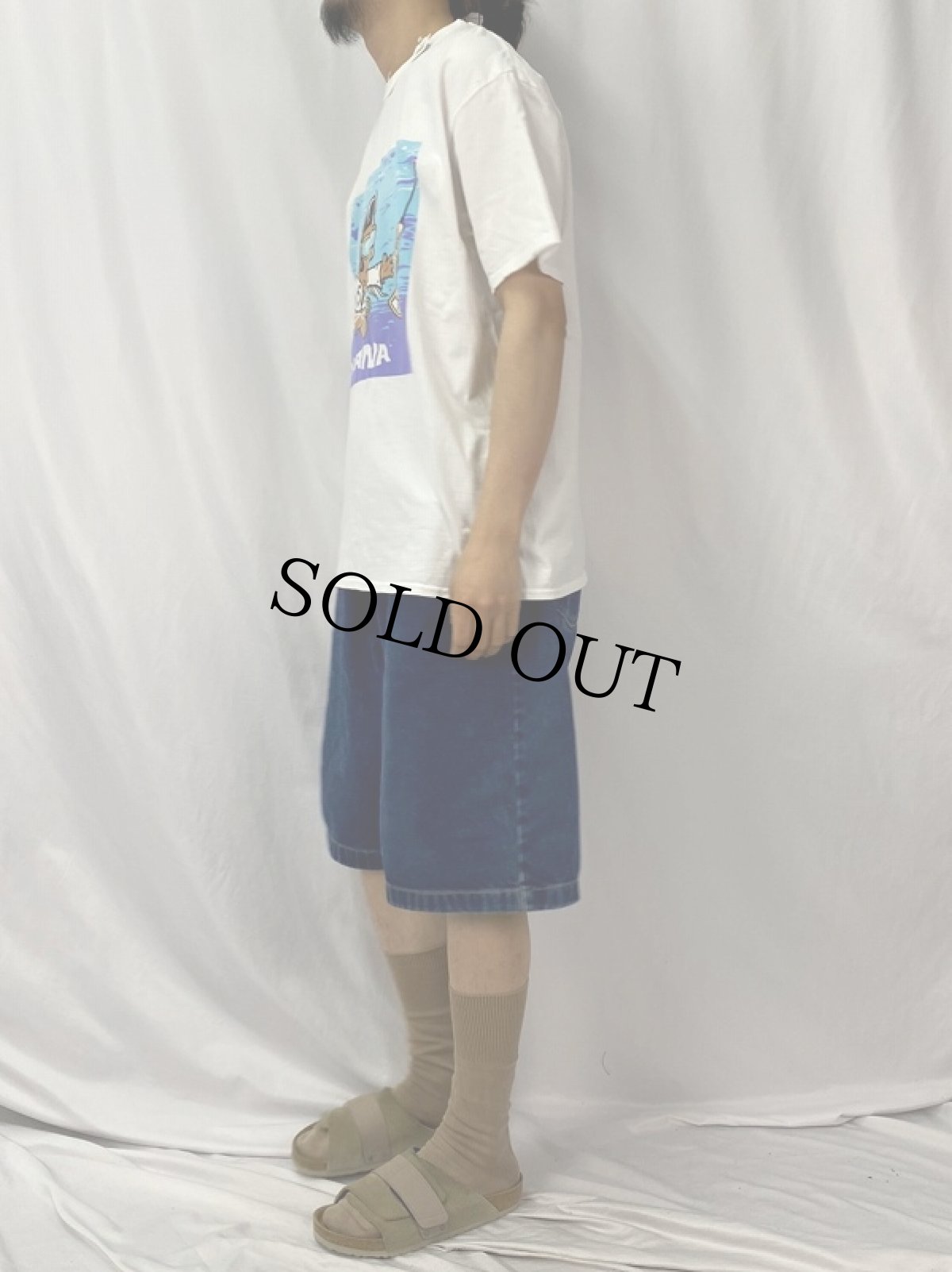 画像3: THE SIMPSONS "ELVANA" キャラクターパロディプリントTシャツ (3)