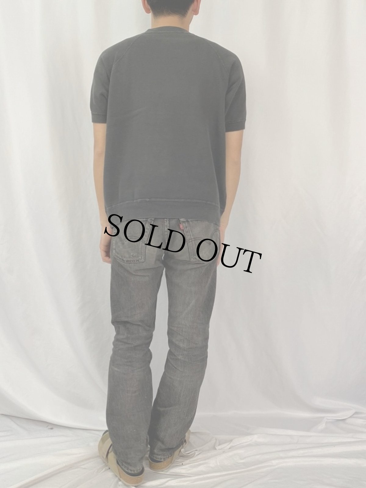 画像4: 50's 無地 半袖スウェット BLACK (4)