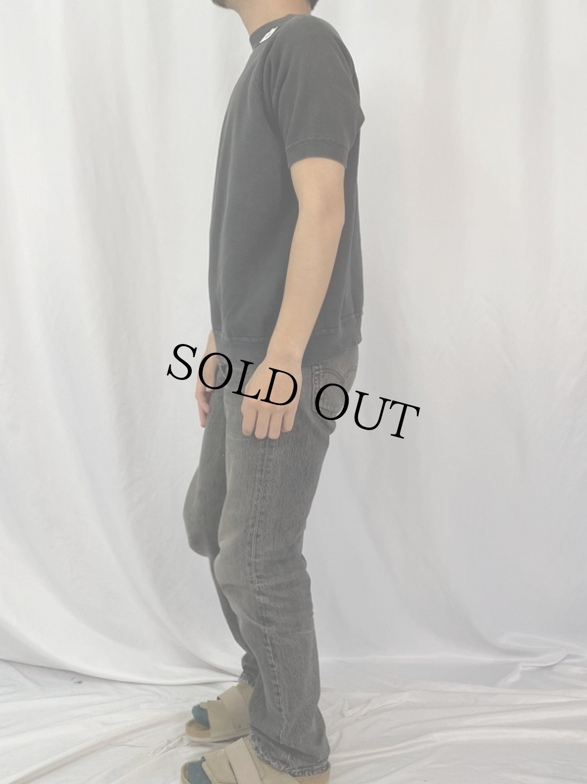 画像3: 50's 無地 半袖スウェット BLACK (3)