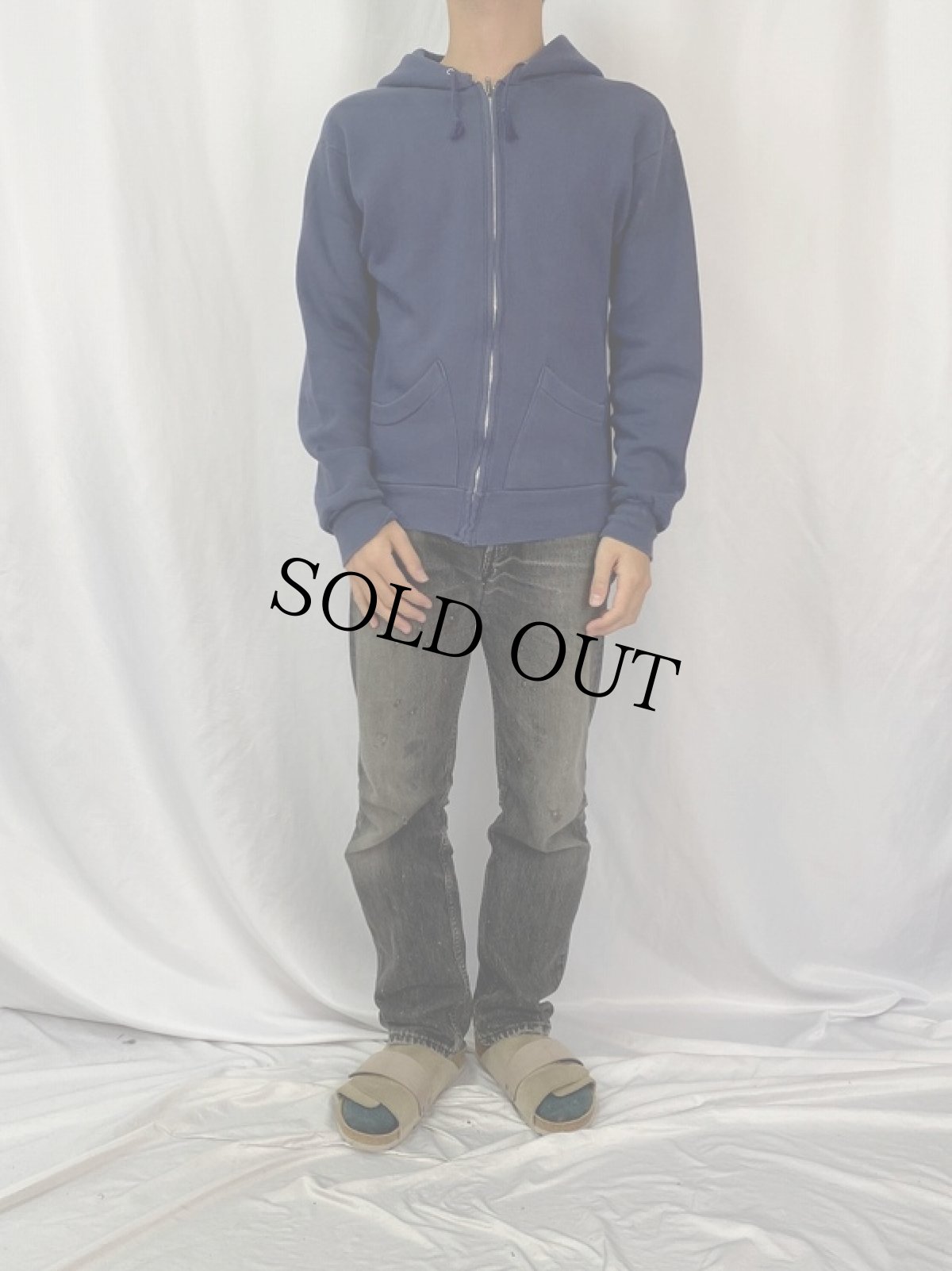 画像2: 60's Healthknit セパポケ フルジップ スウェットパーカー M (2)