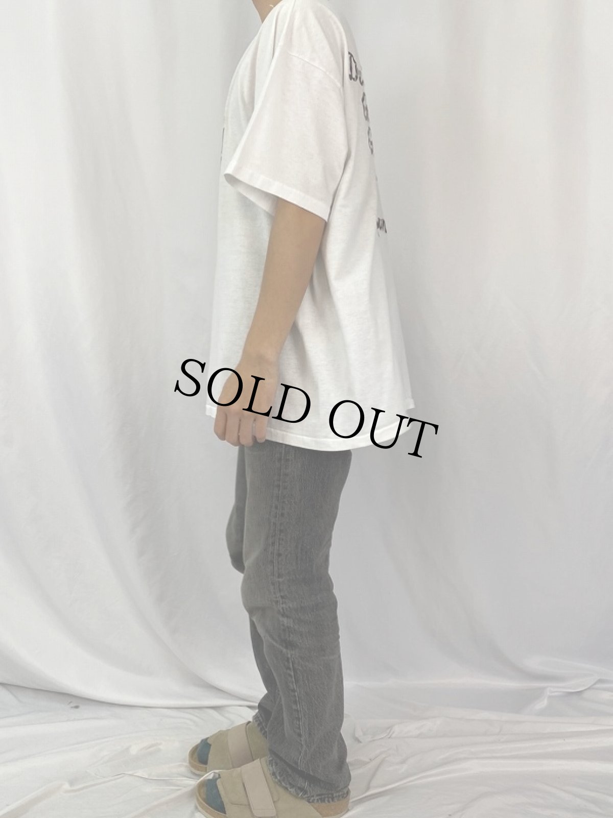 画像4: 90's USA製 Chang Bunker and Eng Bunker フロッキープリントTシャツ XXL (4)