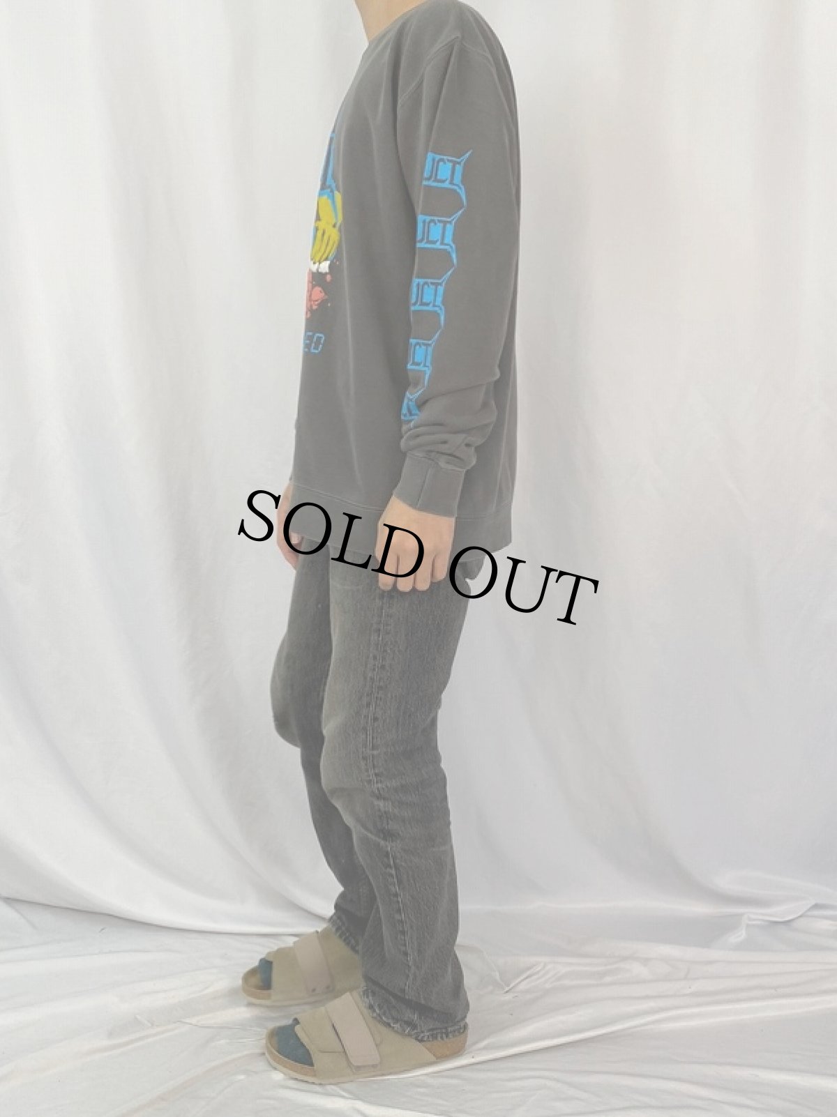 画像3: FUCT USA製 "BRAINWASHED" プリントスウェット L (3)