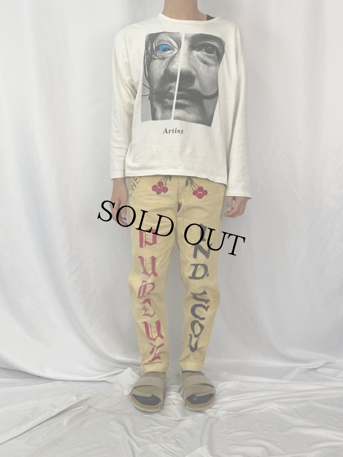 画像3: 60's ハンドペイント メモリアルコーデュロイパンツ W31 (3)