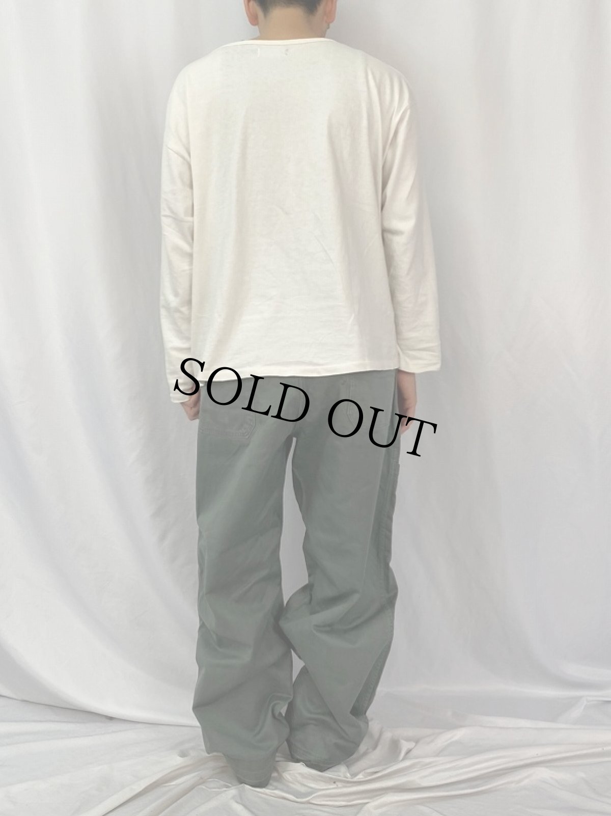 画像4: 50's USAF UTILITY COTTON TROUSERS SAGE GREEN 32L (4)