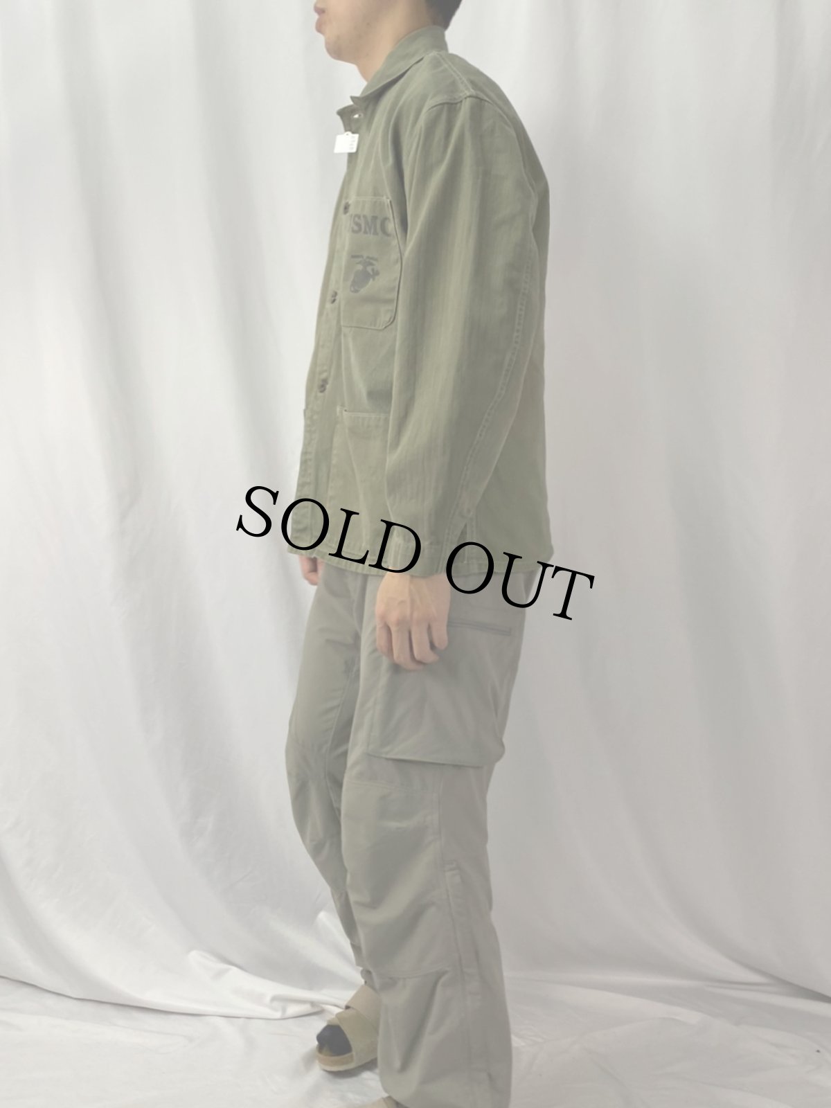 画像3: 40's USMC P-41 HBT ツートーン ユーティリティジャケット 40 (3)