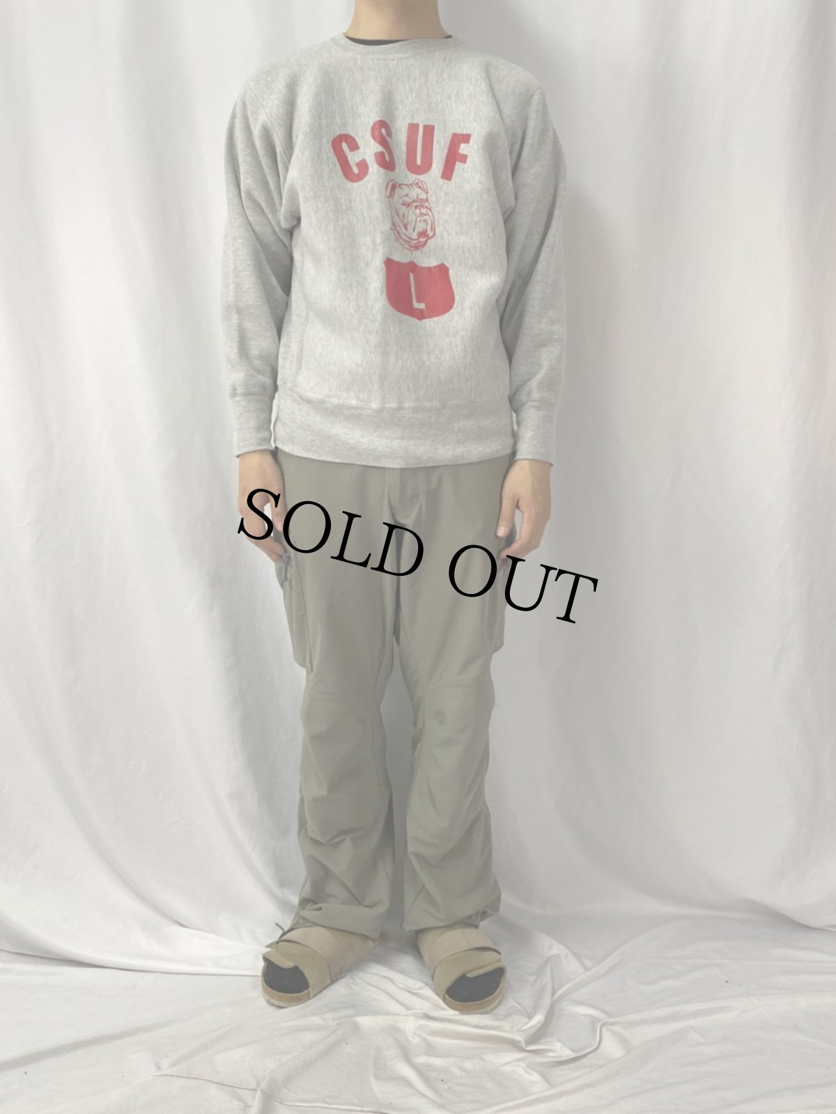 画像2: 70's Champion REVERSE WEAVE 単色タグ USA製 "CSUF" L (2)