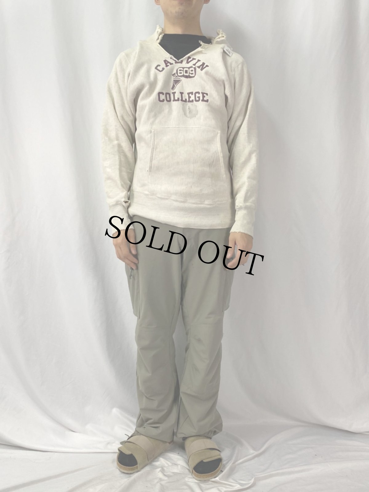 画像2: 60’s Champion REVERSE WEAVE タタキタグ "ウイングフット" フーディー M (2)