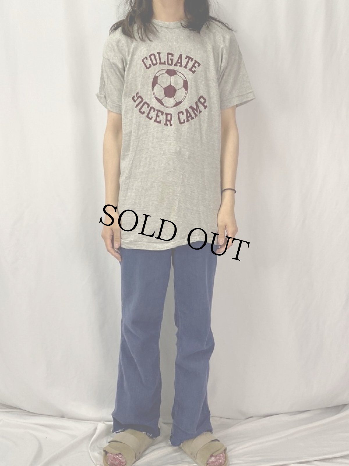 画像2: 70's Champion バータグ USA製 "COLGATE SOCCER CAMP" プリントTシャツ DEADSTOCK XL (2)