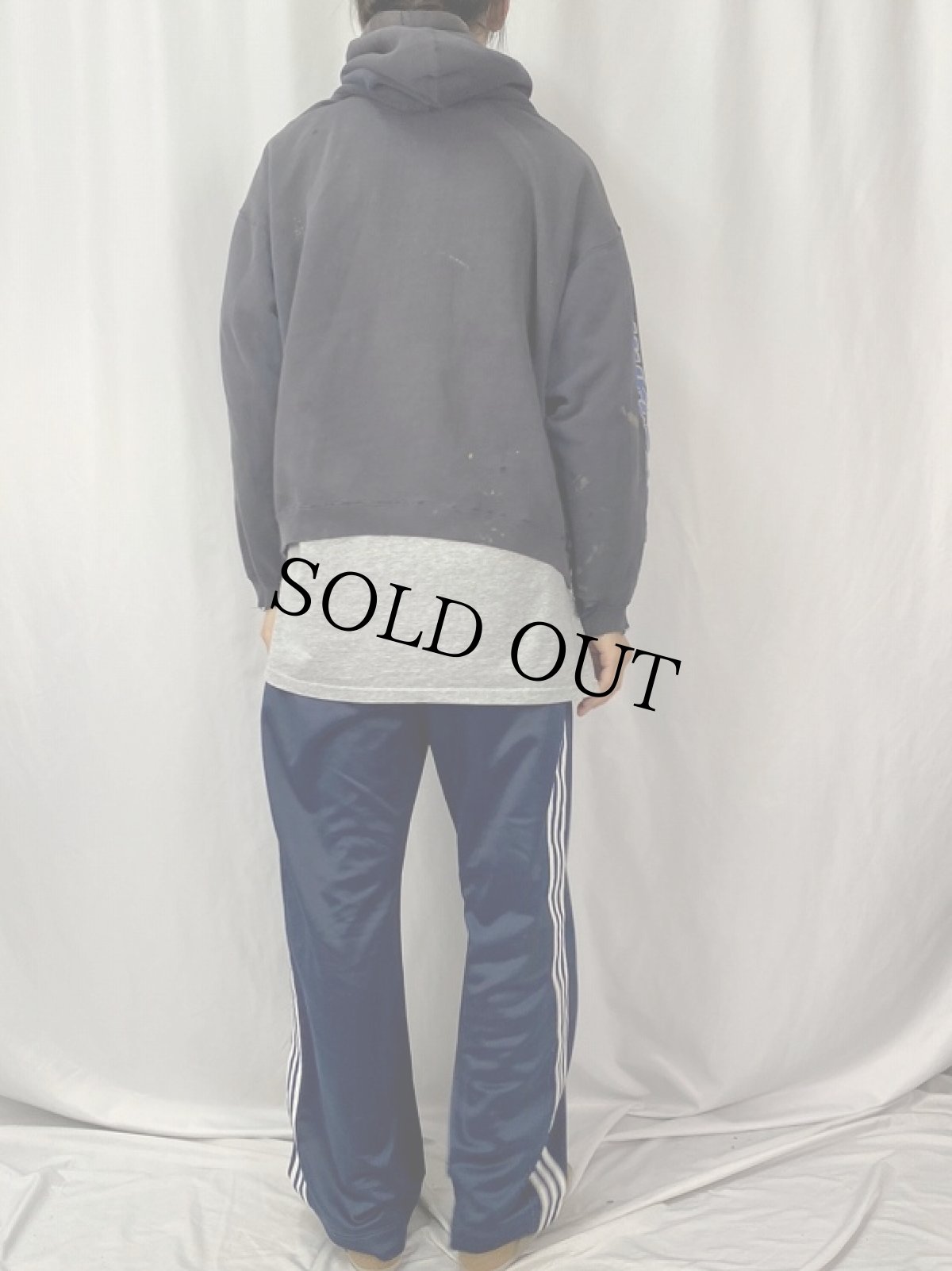 画像4: HURLEY ロゴプリント スウェットフーディー M (4)