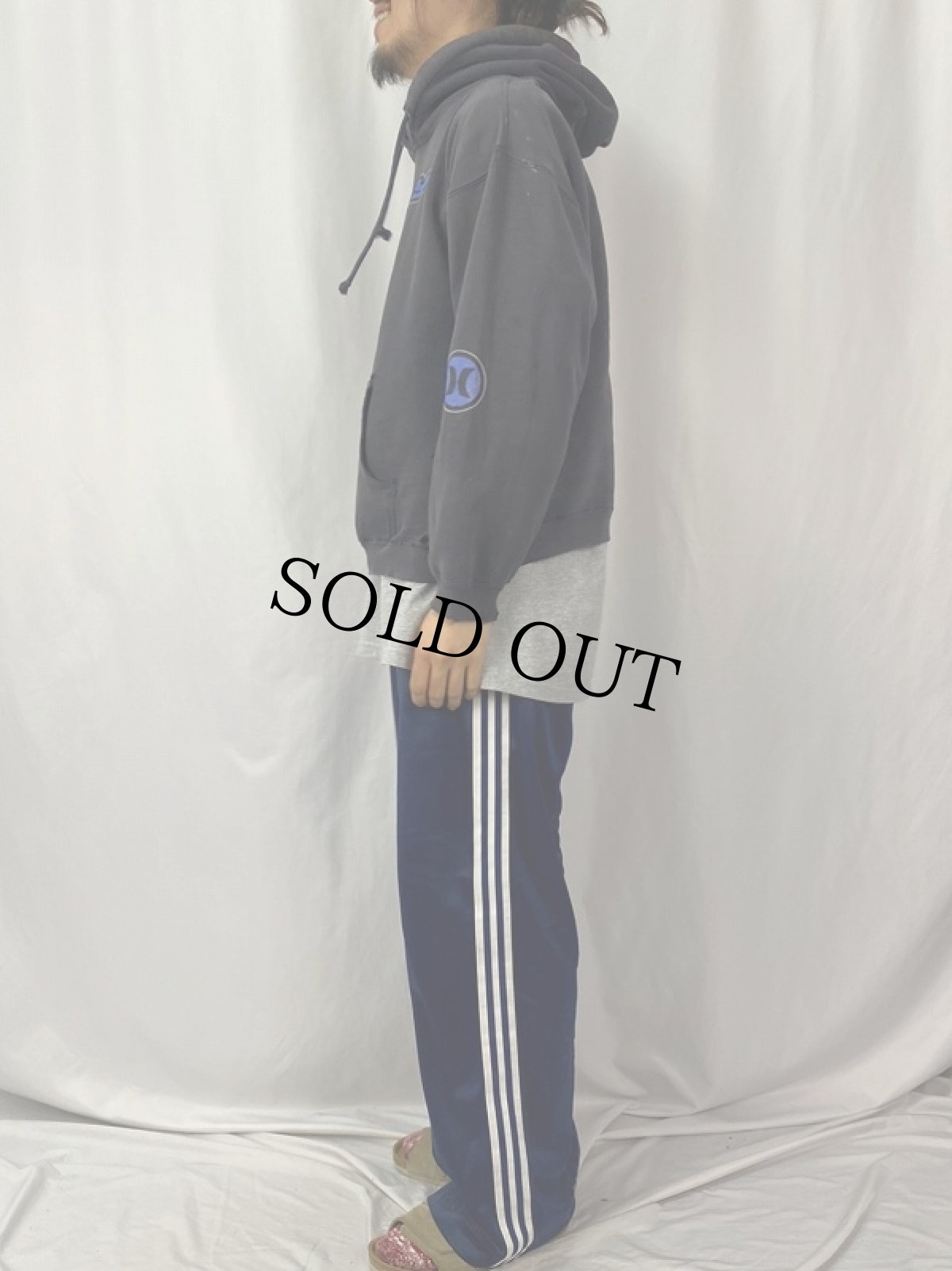 画像3: HURLEY ロゴプリント スウェットフーディー M (3)