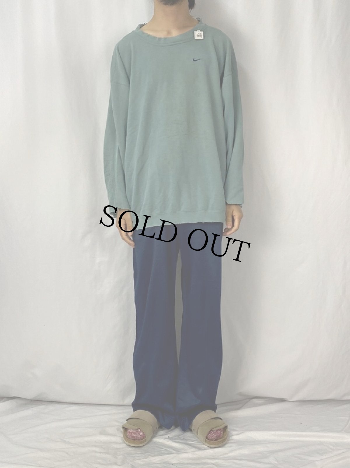 画像2: 2000's NIKE ロゴ刺繍 スウェット XL (2)