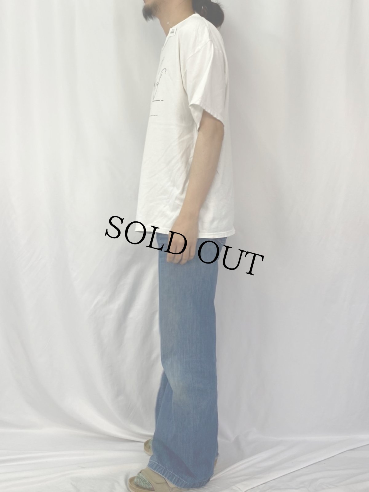 画像3: ねずみイラスト ジョークプリントTシャツ XL (3)