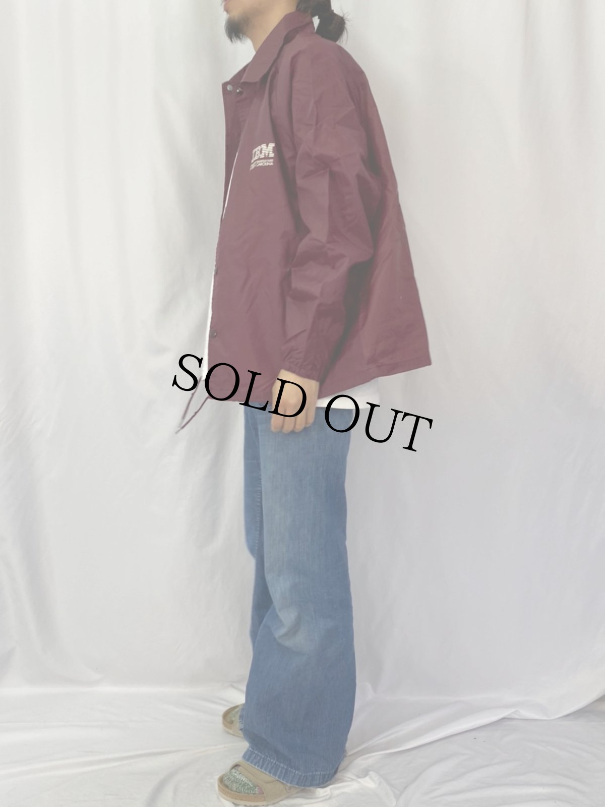 画像3: IBM USA製 IT企業 ロゴプリント ナイロンコーチジャケット XL (3)