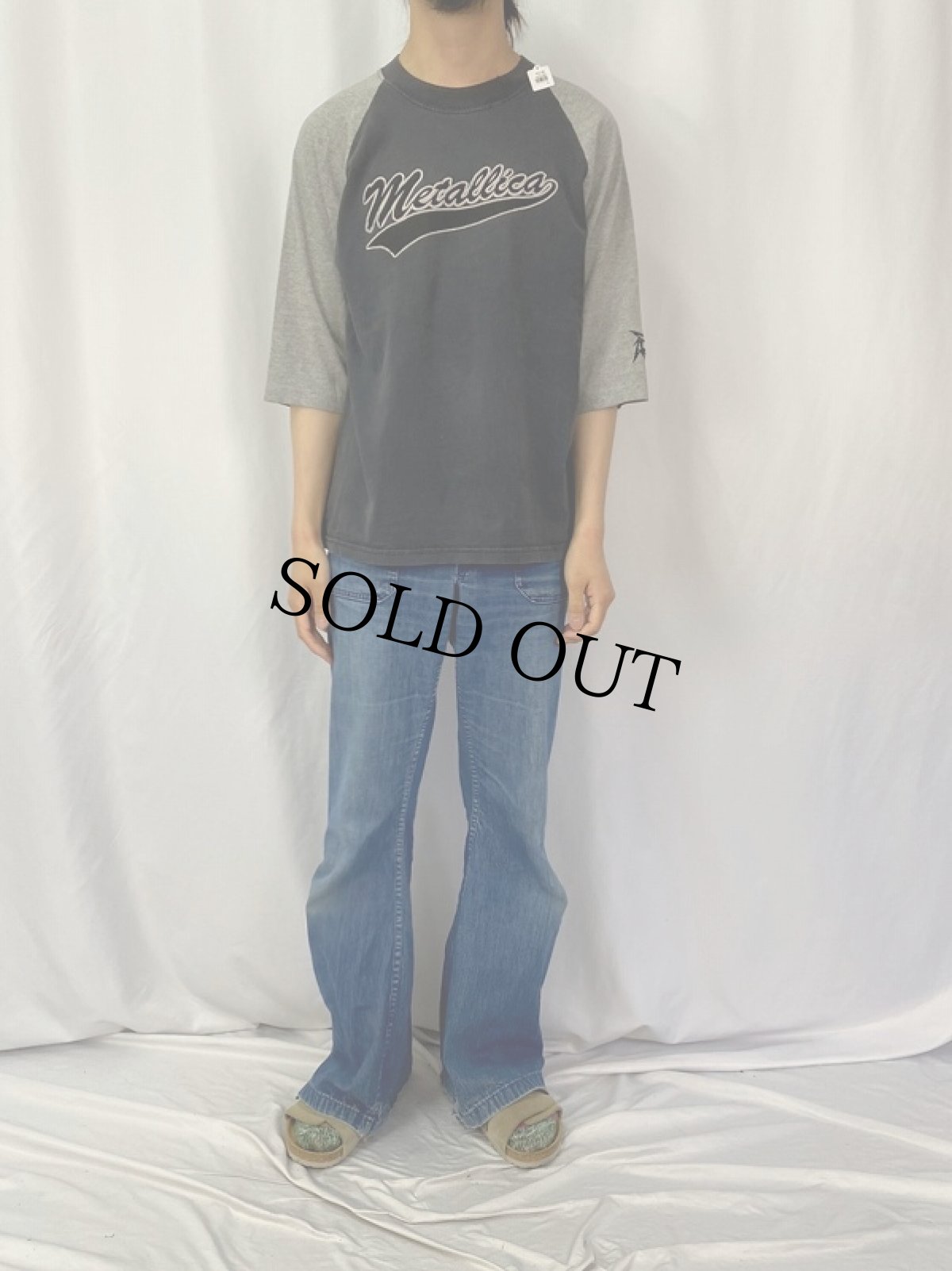 画像2: METALLICA ロックバンド ラグランTシャツ (2)