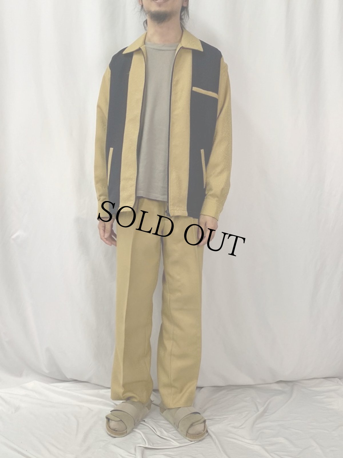 画像2: 柄織り ジップジャケット / ツータックスラックス SETUP (2)