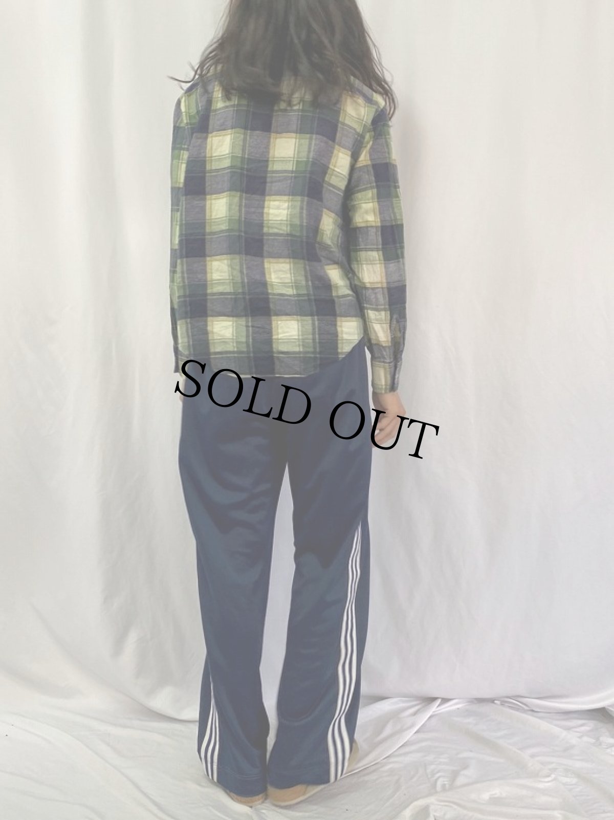 画像4: 70's チェック柄 プリントネルシャツ (4)