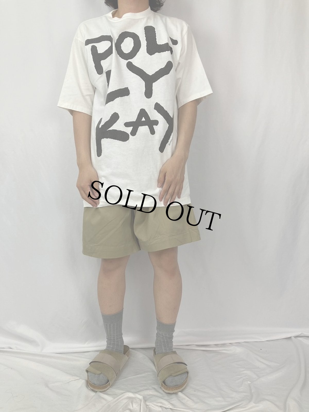 画像2: 90's GRAVITY GRAPHICS USA製 "POL-LYKAY" プリントTシャツ XL (2)