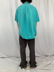 画像4: Ralph Lauren "CLASSIC FIT" リネン×シルク ボタンダウンシャツ XL (4)