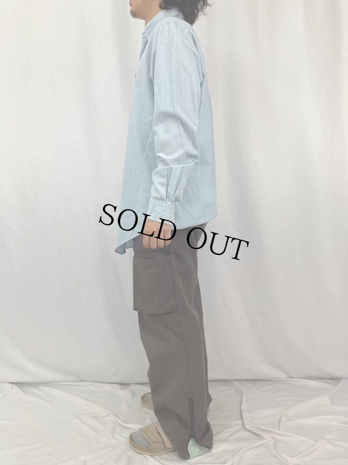 画像3: 80〜90's POLO COUNTRY Ralph Lauren ボタンダウン シャンブレーシャツ M (3)