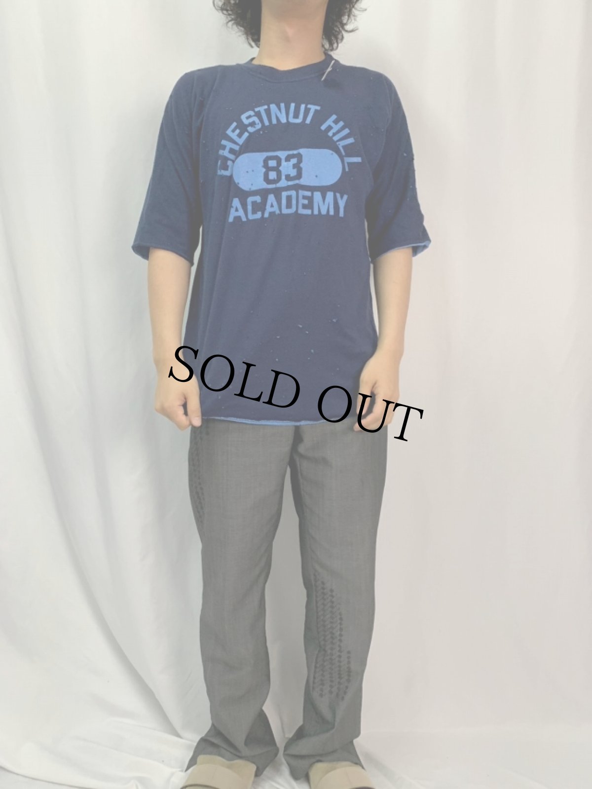 画像2: 80's RUSSELL ATHLETIC USA製 "CHESTNUT HILL ACADEMY" リバーシブルデザイン プリントTシャツ M (2)