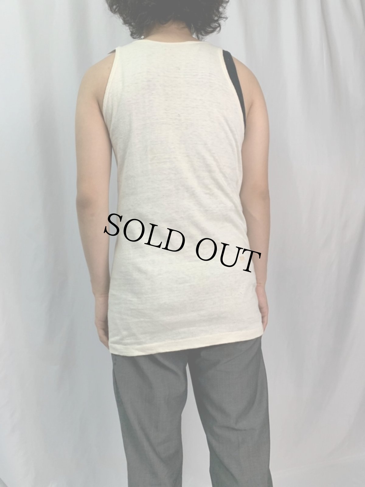 画像4: 60's "BLUEFIELD COLLEGE" フロッキープリントタンクトップ (4)